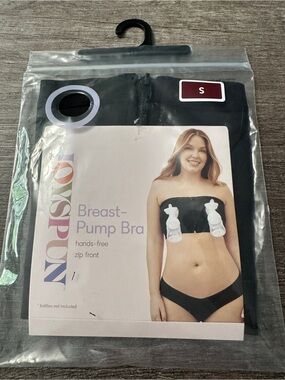Lansinoh Hands-Free Zip Front Breast Pump Bra - Black (S)